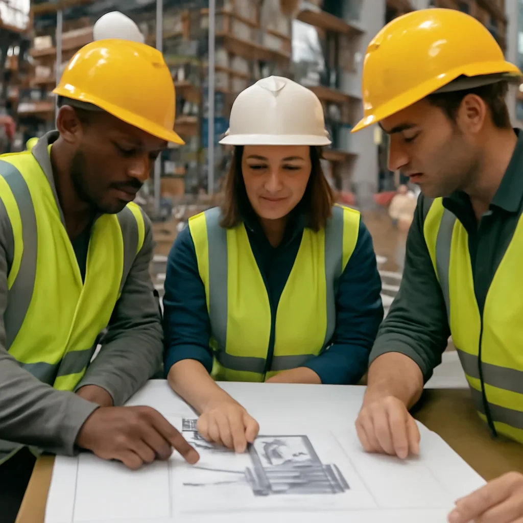 forklift planning being reviewed during equipment planning