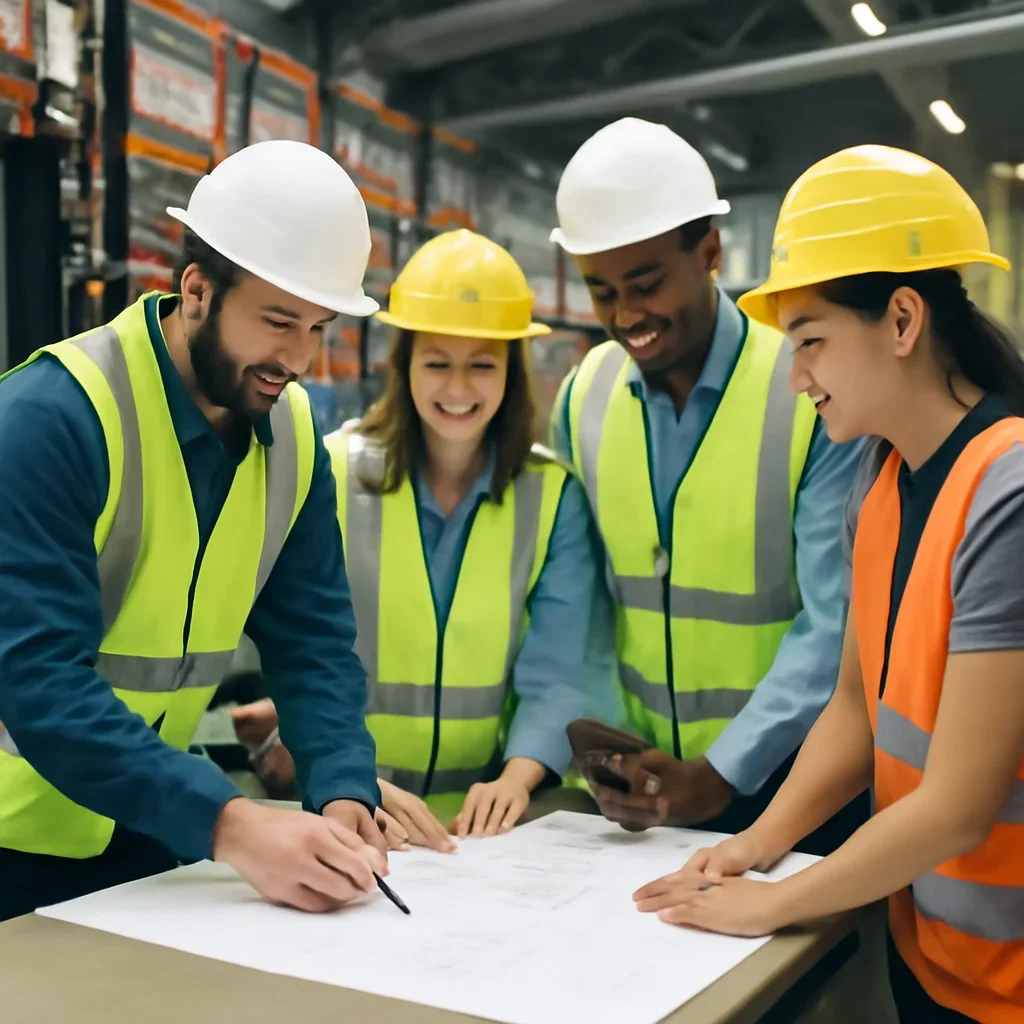 project planning being reviewed during equipment planning
