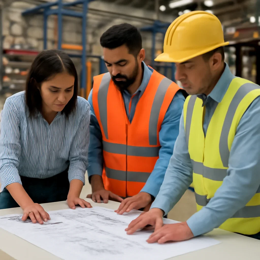 project planning being reviewed during equipment planning