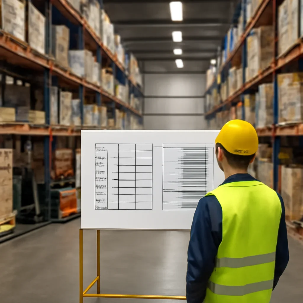 comparison planning prepared for a material handling operation
