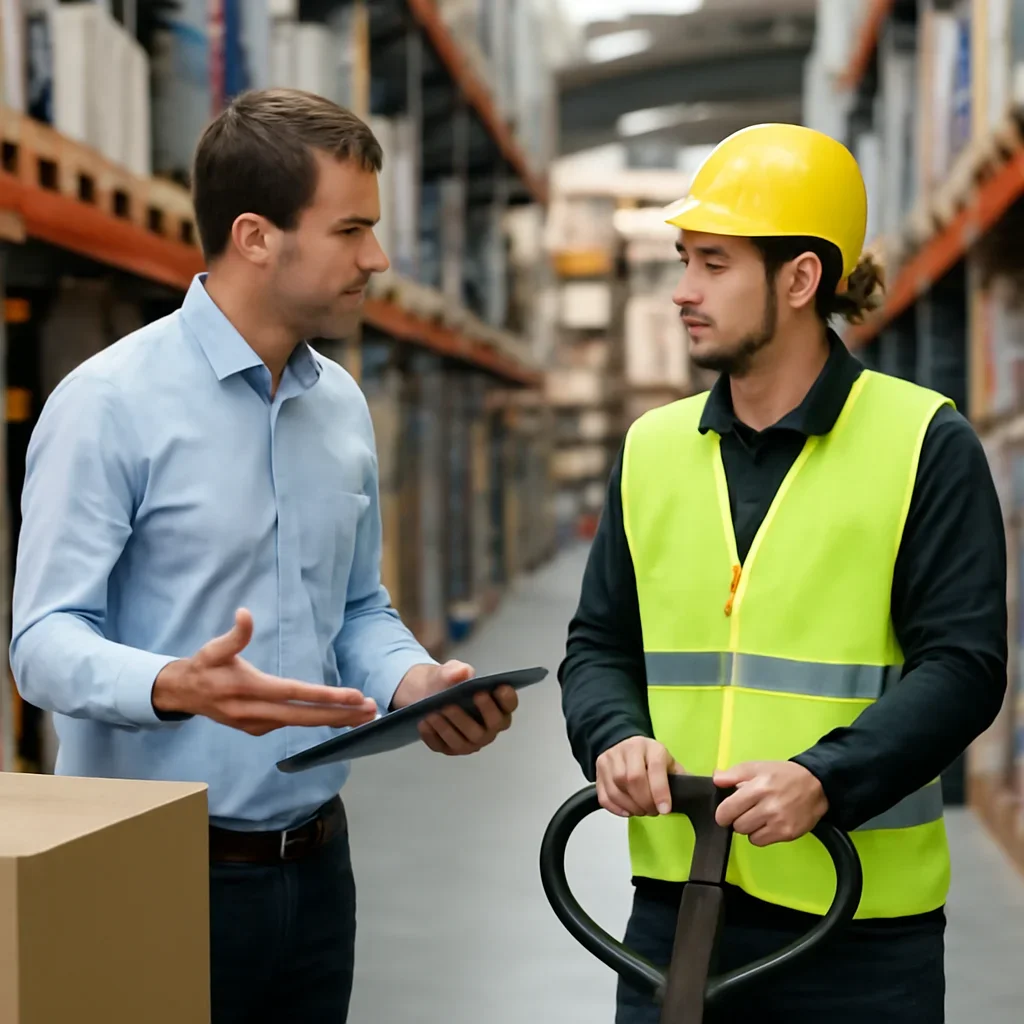 customer questions prepared for a material handling operation