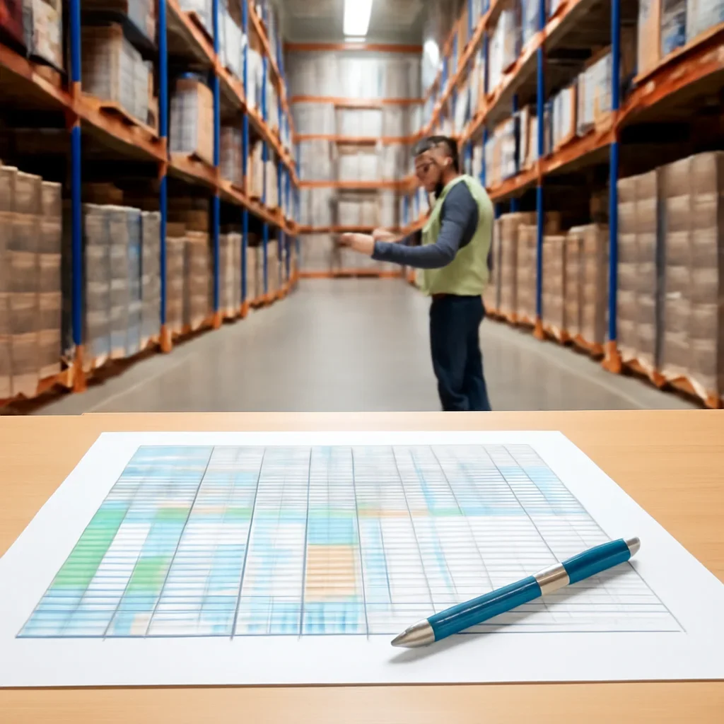 inventory planning prepared for a material handling operation