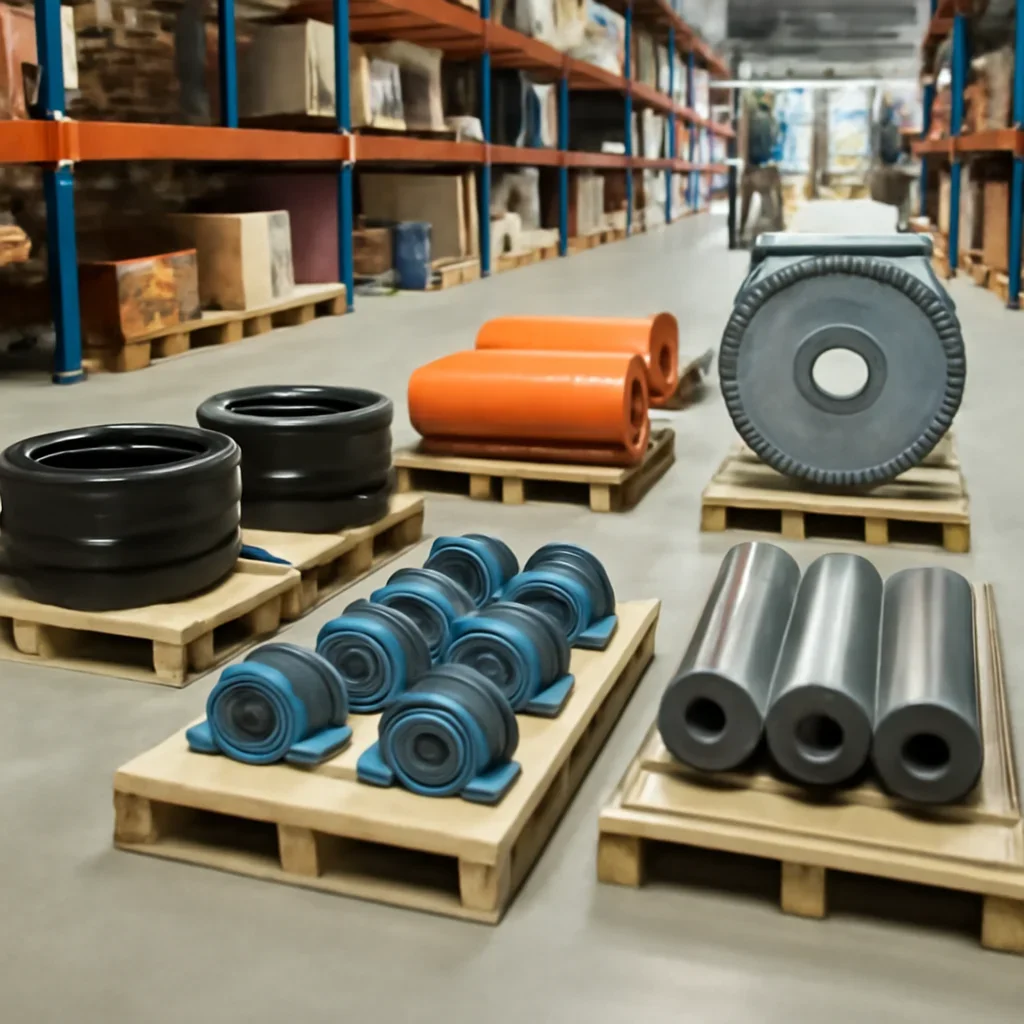 replacement components prepared for a material handling operation
