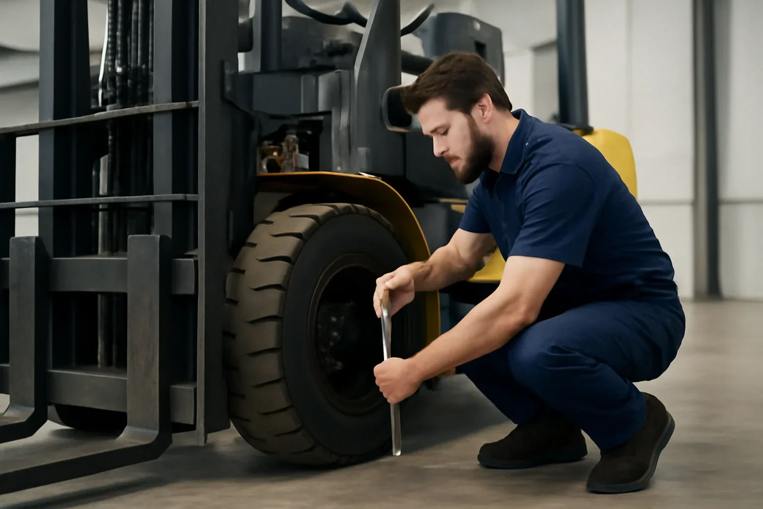forklift tire service at Russell Forklift