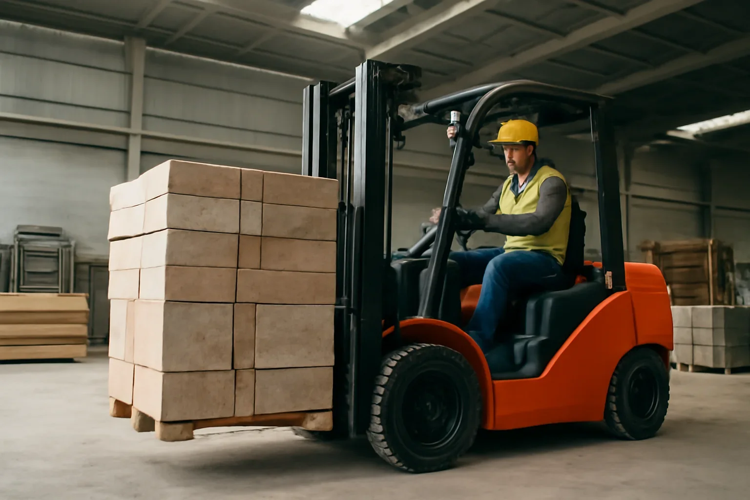 construction and jobsite material handling at Russell Forklift