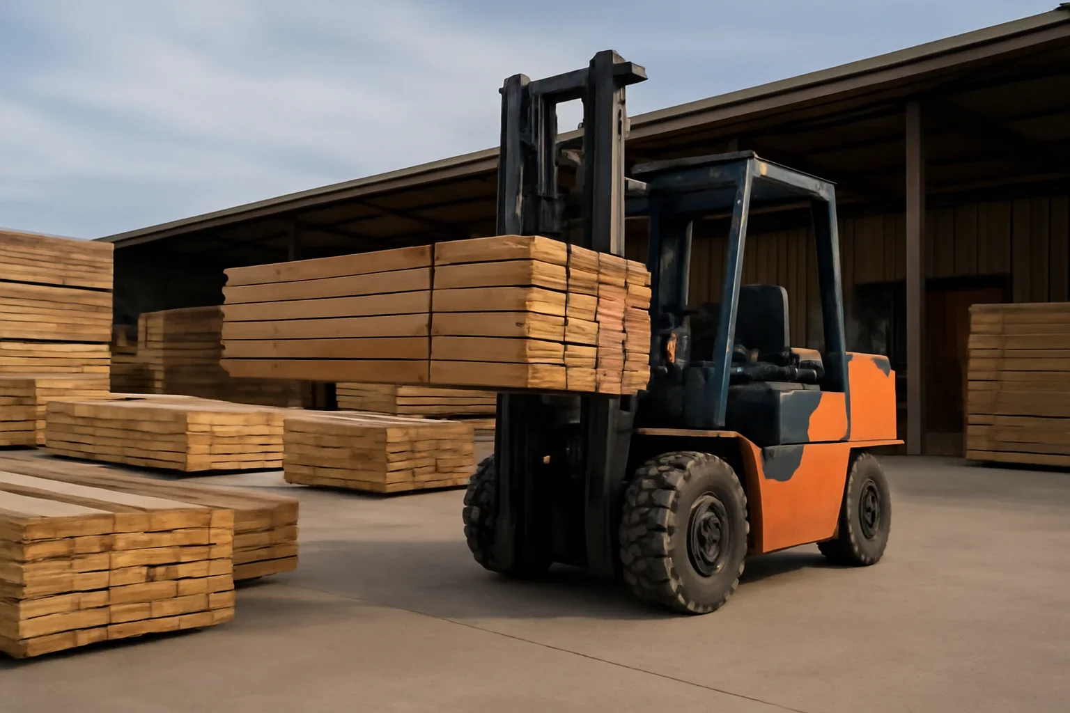 lumber yards and building supply operations at Russell Forklift