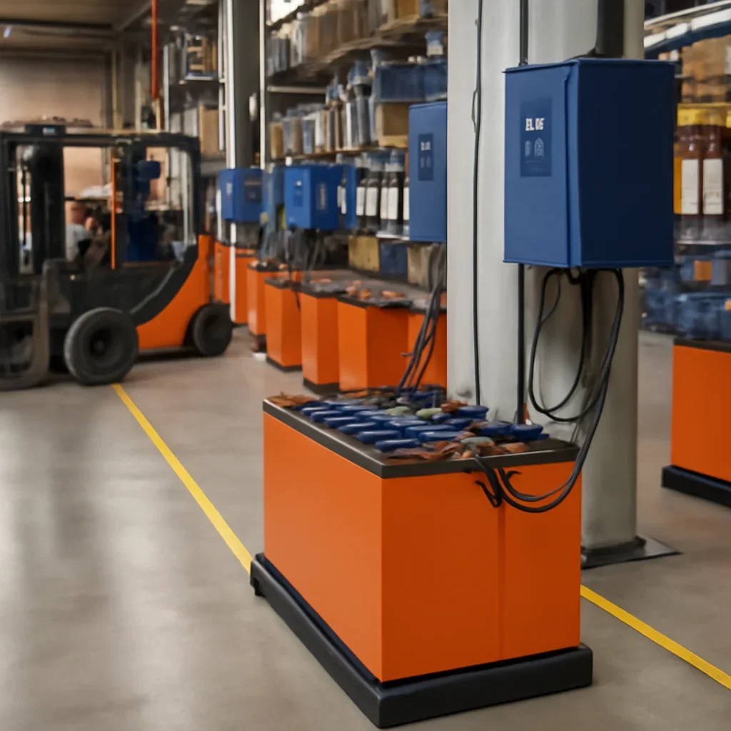battery & charger integration prepared for a material handling operation