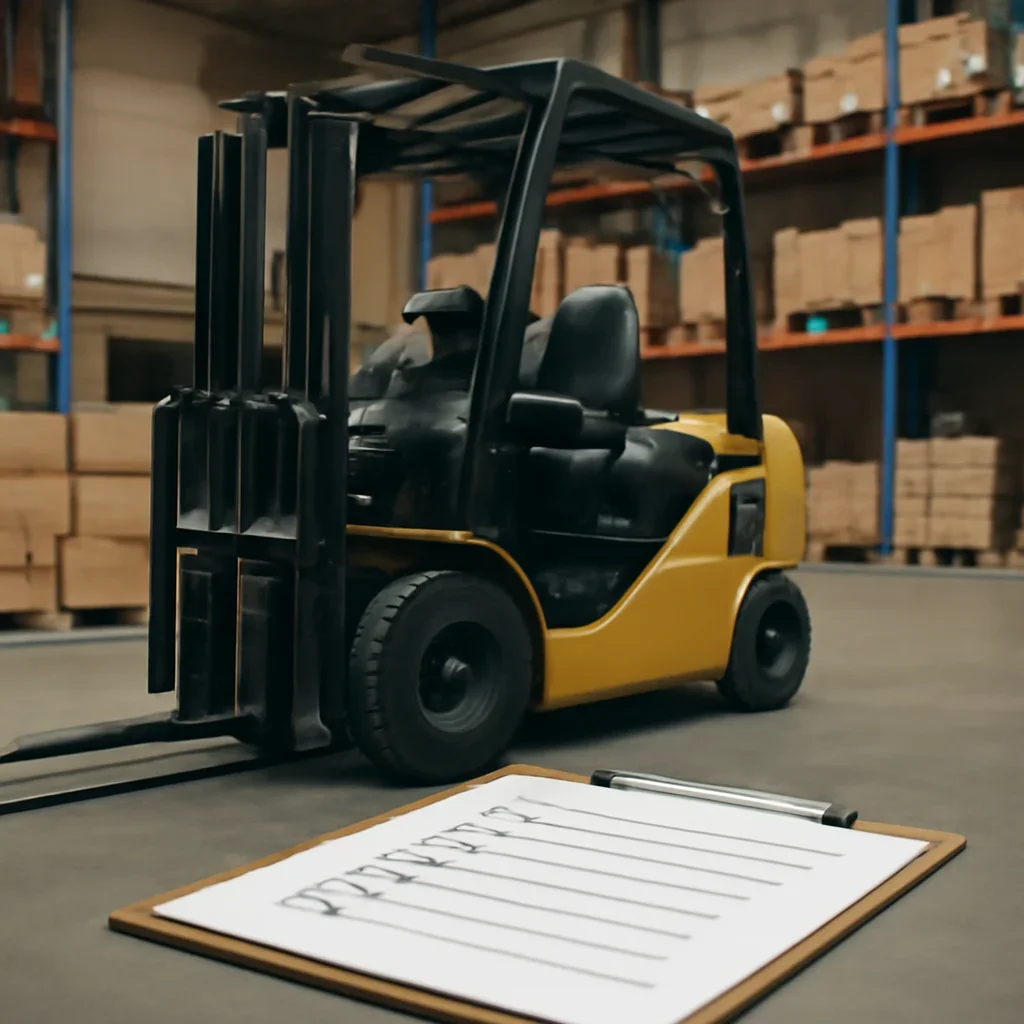 forklift maintenance plans prepared for a material handling operation