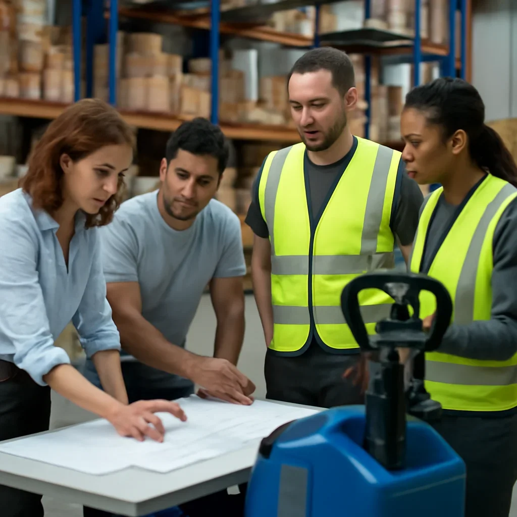 customer help being reviewed during equipment planning