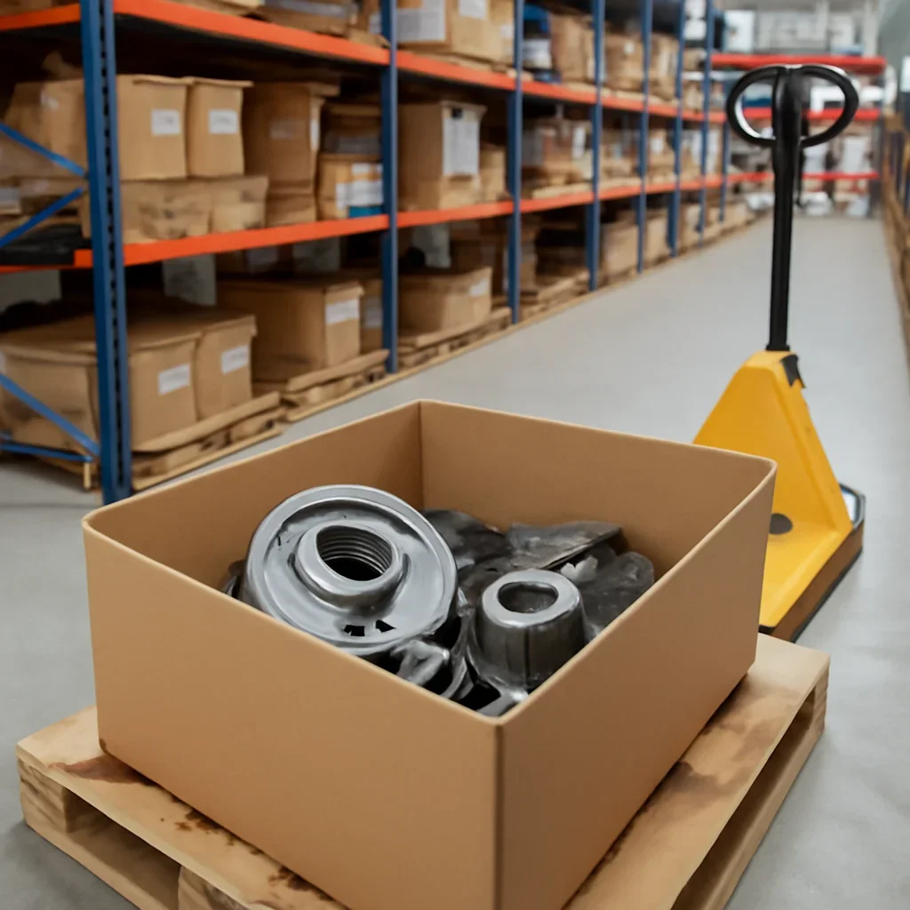 parts request prepared for a material handling operation