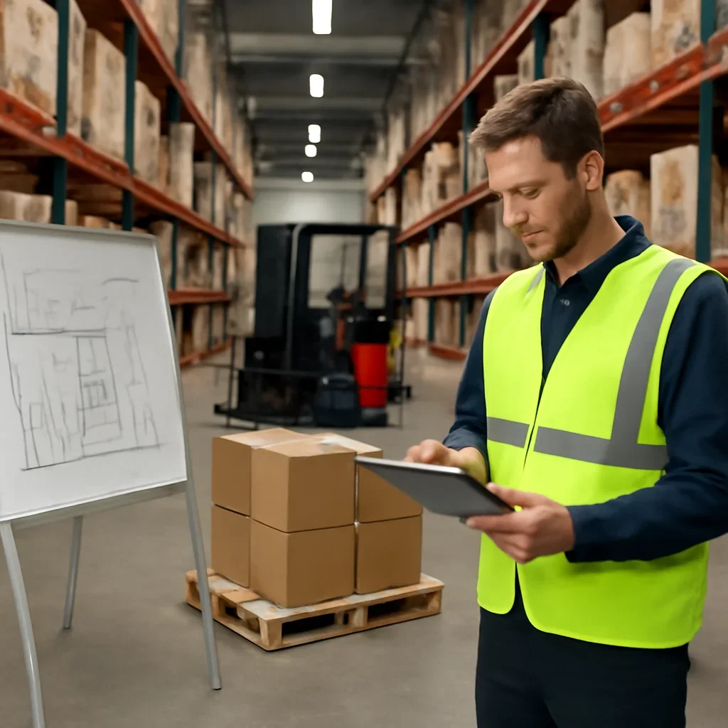 request planning prepared for a material handling operation