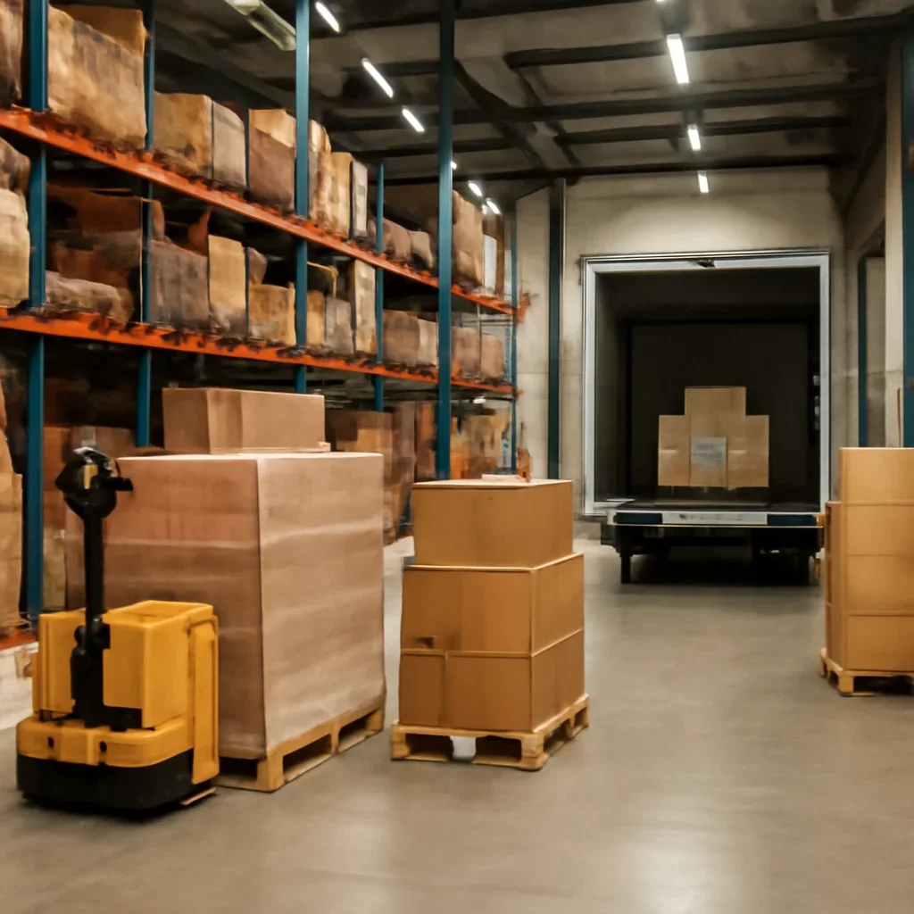 shipping & delivery prepared for a material handling operation
